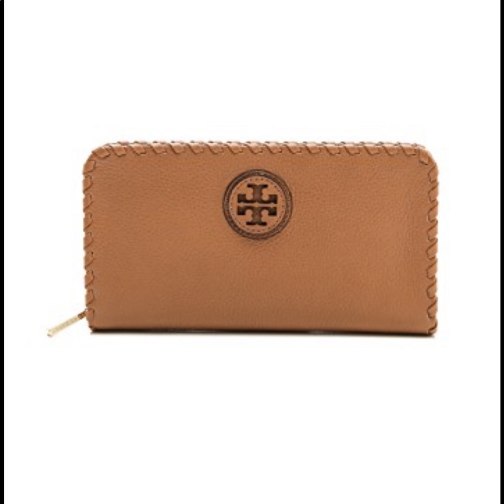 EUC Tory Burch Marion stitch wallet - bark